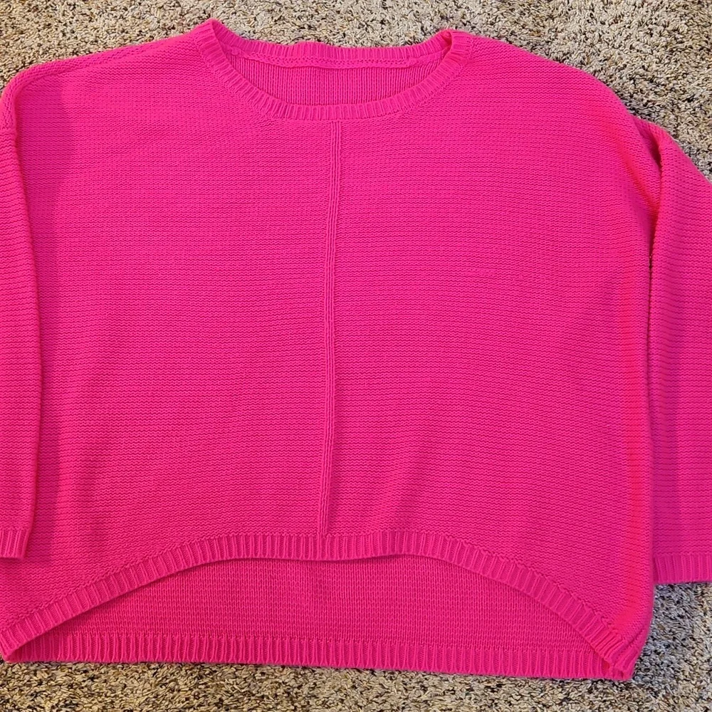 LISA & ROSE Women's Bright Pink Sweater - XL